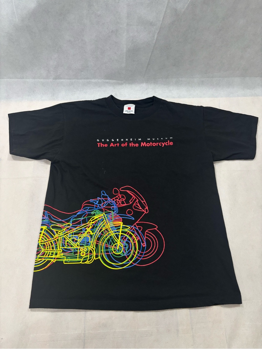 Vintage Guggenheim Museum Art of the Motorcycle T Shirt L USA Black